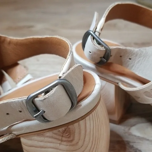 Lucky Brand Natissha Slingback Open Toe Low Tan Block Heel Shoes Size 7 - Picture 7 of 13